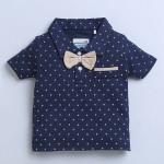 Boys Pure Cotton Clothing Set With Bow & Suspender